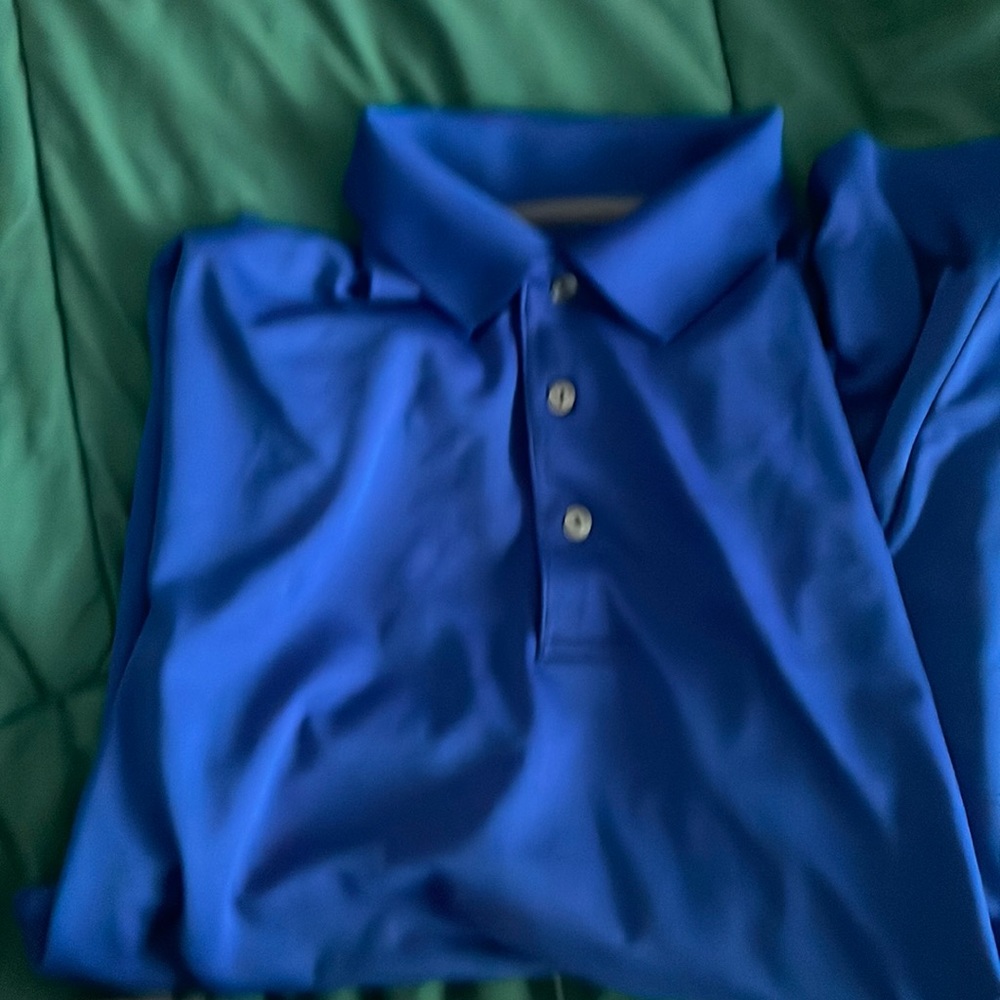 Mens blue polo